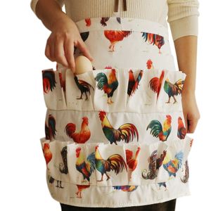 Aprons Pockets Egg Collecting Harvest Apron Chicken Farm Work Carry Duck Goose Kitchen Garden 231017