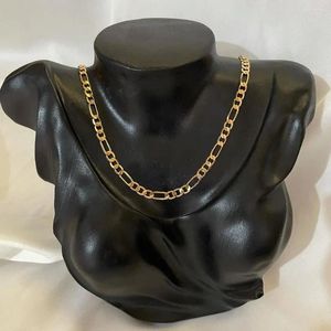 Ketten 2023 5mm breite Goldfarbe Kette Passender Mann / Mädchen Edelstahl Schmuck Hip Hop Gothic Pure Authentic Halskette Großhandel