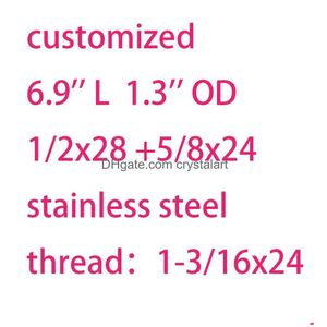 Stainless Steel and Aluminum Screw Cap Adapters - 1-3/16X24 to 1/2X28 & 5/8X24 Thread Sizes for 6.9 Inch Kits