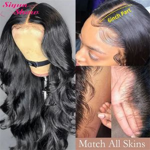 Lace Wigs Siyun Show Body Wave Lace Front Wig 360 Full Lace Frontal Wig 250 Density HD Transparent 13x6 Lace Frontal Human Hair Wigs 231016