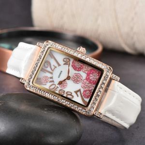 여성용 손목 시계 2023 New Womens Watches 3 바늘 쿼츠 시계 최고의 럭셔리 브랜드 가죽 스트랩 레이디 패션 다이아몬드 시계 FM 최고 품질의 스틸