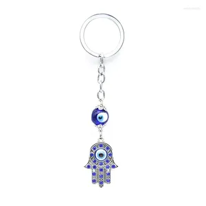 Keychains For Evil Eye Alloy Hamsa Keychain Hand Fatima Protection Charm Key Holde