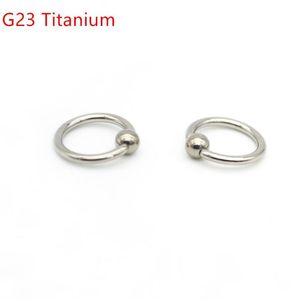 Stopień 23 Titanium BCR Captive Bead Ring16g 8mm 10 mm 12 mm Ball Closture Lip Nos Ear Tragus Septum G23 Body Fering Jewelry T200507183J