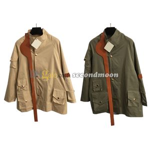 Kvinnor Stand Collar Jacket Casual Style Trench Coat med fickor långärmad vindbrytare kvinna jacka