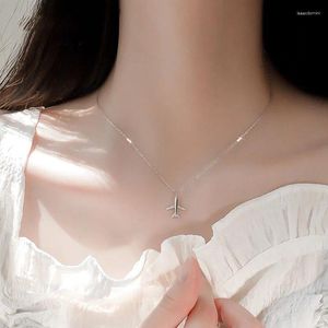 Pendants 925 Sterling Silver Zircon AirplaneNecklaces Pendant Fashion Jewelry Statement For Women Lover Gift