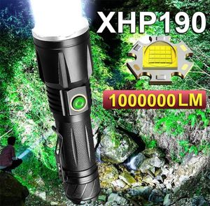 Super 190 가장 강력한 LED 손전등 90 USB 고전력 토치 라이트 충전식 전술 18650 핸드 워크 램프 2203073385384961253