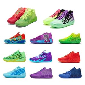 2024 OG LaMelo Ball MB1 Kinder Basketballschuhe zu verkaufen Blau Lila Rick Morty Jungen Mädchen Sportschuh Trainner Sneakers US4,5-US12