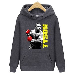 Mens Hoodie Sweatshirt Män/kvinnor vandrar klättrande huvtröja ungdomspojke skateboard sportkläder mike tyson affisch tryckt tröja