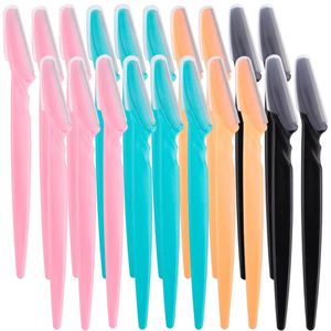 Eyebrow Trimmer 3410pcs Eyebrow Trimmer Scissors Shaver Blad Eye Brow Shaper Hair Remover Eyebrow Cutting Portable Women Beauty Makeup Tools 231016