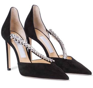 Elegante Brauthochzeit Aurelie Lackleder-Pumps-Schuhe Damen-Latte-Nappa-Pumps mit perlen- und kristallverzierter Schleife Spitze Zehen-Stiletto-Absätze Große Größe 35-43