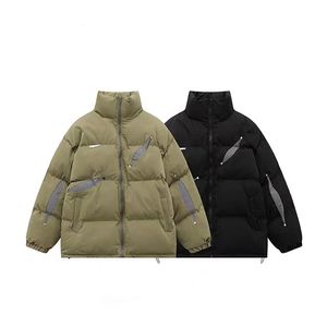 Jaqueta de inverno parka jaqueta de inverno masculina oversized gótico hip hop espessamento gradiente para baixo jaqueta feminina casaco solto roupas de rua