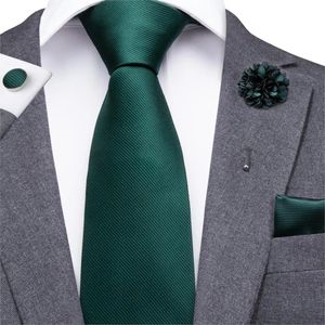 Neck Ties CX-830 Green Men's Neck Tie Set Silk Necktie Turquoise Boutonniere Handkerchiefs Sets Emerald Business Wedding Ties For Men 231013