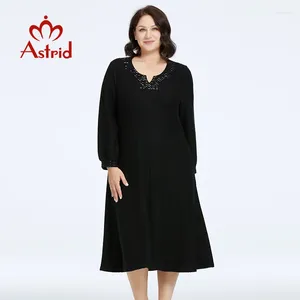 Casual Dresses Astrid Women's For Women 2023 Oversize Elegant Party A Line Diamond Long Slack Sleeve Office