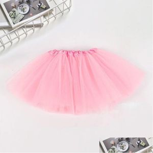 Jupes Jupes Bébé Fille Couleur Unie Tutu Jupe Enfants Princesse Filles Fête D'anniversaire 2-8Y Danse Corps Bébé, Enfants Maternité Bébé Enfants Tissu Dhqqz