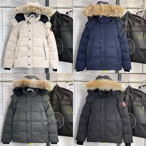 Jaqueta descendente 29 Mulher e masculino 29S Wolf Pur Collar Comprimento médio Inverno Novo estilo canadense Roupas superou as roupas de 90% de pato downs masculino