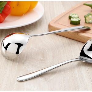 Spoons Restaurant Accessories For Serving Stainless Steel Sopear Spoon Large Cutlery Tableware Kitchen Ladle Home Utensils