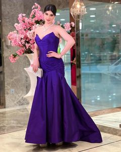 Party Dresses Purple Evening Vestido De Noiva Sereia Prom Dress Robe Soiree Novia Playa Strapless Black Mermaid