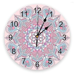 Wall Clocks Traditional Pink Clock Modern Design Stickers Home Decor Living Room Digital Bedroom Watch