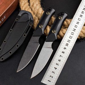 BM 15600 Survival Knife Outdoor Stałe kamienne mycie D2 z santoprenową osłoną polowania taktyczne narzędzia do samoobrony