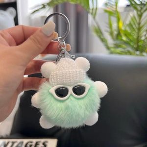 Haken Kawaii Elfin Schlüsselanhänger Sonnenbrille Elf Haar Anhänger Ring Zubehör Frau Mode Handtasche