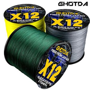 Плетеная леска G DA для морской рыбалки Strong PE X12, плетеная 300 м, 500 м, 1000 м, 12 прядей, 25 фунтов, 120 фунтов, оригинал 231017