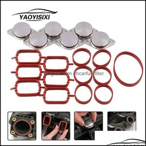 흡기 매니 폴드 6x3m 교체 부품 흡기 매니 폴드 개스킷 M57 소용돌이 플랩 수리 삭제 키트 자동차 오토바이 DHNED 용 키 블랭크