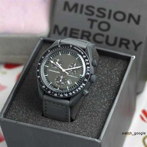 Bioceramic Moonswatch Quarz Chronograph Mens Watch Mission to Mercury Nylon Luxury James Montre de Luxe Limited Edition Mast310L