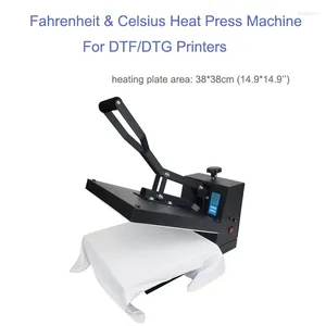 Heat Press Machine For DTG DTF Printers 52 46 51cm Dual Display Control Box Interchangeable Between Fahrenheit And Celsius