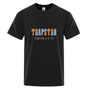 2022真新しい衣類メンズブラックTシャツトップトラップスターロンドン印刷マンTシャツ半袖カジュアルメンズTシャツ