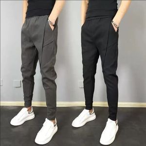 Мужские брюки, летние мужские повседневные шаровары, корейские спортивные штаны, мужские однотонные уличные брюки, полный комплект, мужские большие размеры S-5XL 231011