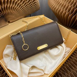 Tasarımcı Cüzdanında Zincir Lily Çanta Lüks Omuz Çantası 10a En Kaliteli Crossbody Çanta Tuval WOC Flep Bag M82509 Kutu L248