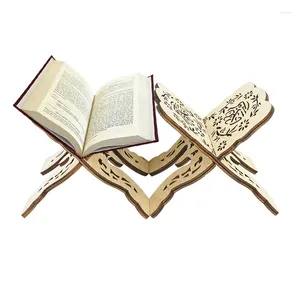 Decorazione per feste Eid Mubarak Scaffale in legno Bibbia Kuran Corano Corano Lettura sacra Ramadan Musulmano Visualizzazione islamica Preghiera