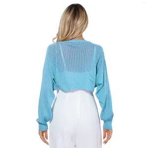 Women's Jackets Fashion Summer And Spring Hollow Out Short Knitted Cardigan Female Sun Protection Air Conditioning Thin