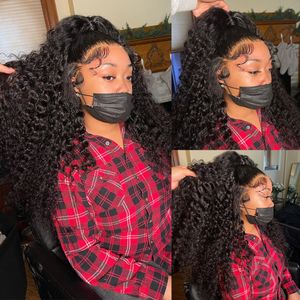 Mode -synthetische Perücken Stirnband -Perücke Kinky Curly Full Machine Herete Haare für schwarze Frauen täglich mit Instyle