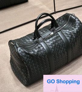 Woven Men's Handbag Short Business Trip Travel Bag Large Capacity Wholesale Fashion Trendy Luggage Bags