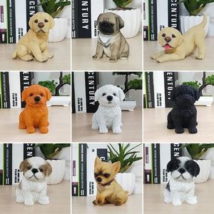 芸術と工芸品素敵なビコン犬の置物モデルリビングルーム装飾犬動物動物樹脂彫像オフィス装飾装飾家の装飾クラフトギフト231017