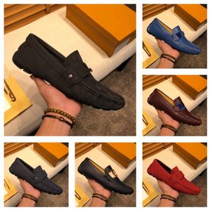 40 Stil Orijinal Deri Erkekler Sıradan Ayakkabı Lüks Marka 2023 Mens Tasarımcı Loafers Moccasins Siyah Sürüş Ayakkabıları Üzerinde Nefes Alabilir Kayma Plus Boyut 38-46