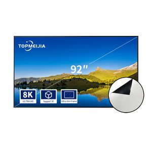 92 Inch Thin Bezel 16:9 Full HD 1080p 3D Home Cinema Slim Bezel Fixed Frame Projector Screen Movie Screen