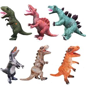 Cosplay vuxen t rex dinosauri Ierable Costume Halloween Cosplay Anime Carnival Disfraz Dragon Velociraptor Blow Up Dress