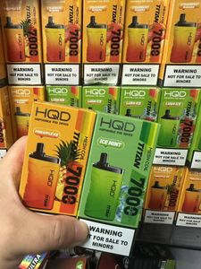 Ny stil engångs pods original hqd 7000puffs simulerade frukter hqd 7000puffs konstgjorda plastfrukter tornado inhalatorer