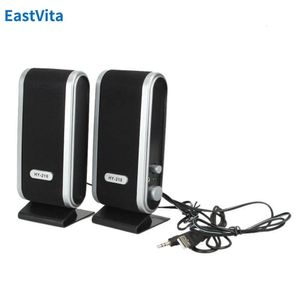 Przenośne głośniki 2PCS USB Power 3,5 mm Mini Outdoor Sound Box z ucha gniazda do komputera komputerowego pulpitu 231017