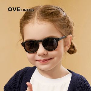 Sunglasses 2024 Fashion Kids Sunglasses Children Polarized Sun Glasses Boys Girls Glasses Silicone Safety Baby Shades UV400 Eyewear 231017