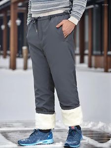 Men's Pants 2023 Winter Heavyweight Thicken Fleece Lined Thermal Trousers Male Straight Casual Snow Warm Plus Size 8XL