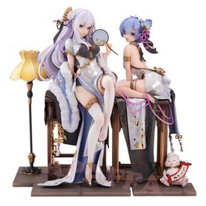 Brinquedos de dedo 22cm Kdcolle Re:zero Emilia/rem Sexy Anime Girl Figure Re:zero Começando a vida em outro mundo Figura de ação Modelo adulto boneca brinquedo