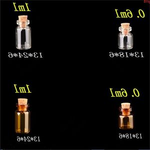 Mini bottiglie di vetro ambrato trasparente con fiale vuote in sughero Barattoli di decorazione artigianali 100 pezzi buona quantità Nuqtn