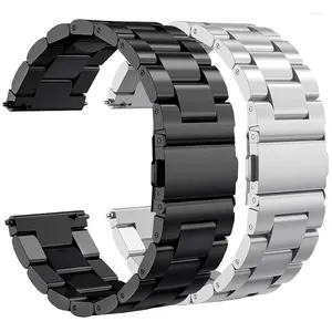 Watch Bands Yopo 20mm 22mm Stainless Steel Band Black Silver Metal Strap For Huawei GT 2 PRO Smart Sport Bracelet