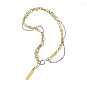 Collane con ciondolo 2023 Cool Punk Hip Hop Charm Oro Argento Colore Bracciale a sfera rotonda per le donne Ragazza Gioielli all'ingrosso