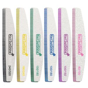 Nail Files 10pcslot Professional File 80100150180240320 Lime Manicure Tools Sanding Polish Buffer Curve Banana Emery Board 231017