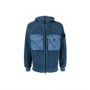 2023 Inverno dei Nuovi Uomini di High Street Emblem Agnello In Pile Con Cappuccio Giacca Cappotto Uomo Donna Con Cappuccio Coppia In Pile Caldo Giubbotti tuta sportiva