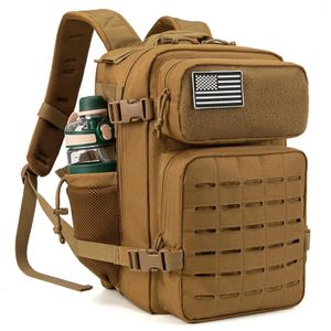 Sırt çantası qt qy 25l askeri taktik sırt çantası ordu çantası molle backpack spor salonu kadınlar/erkekler için EDC açık yürüyüş sırt çantası cadı şişe tutucu 231017